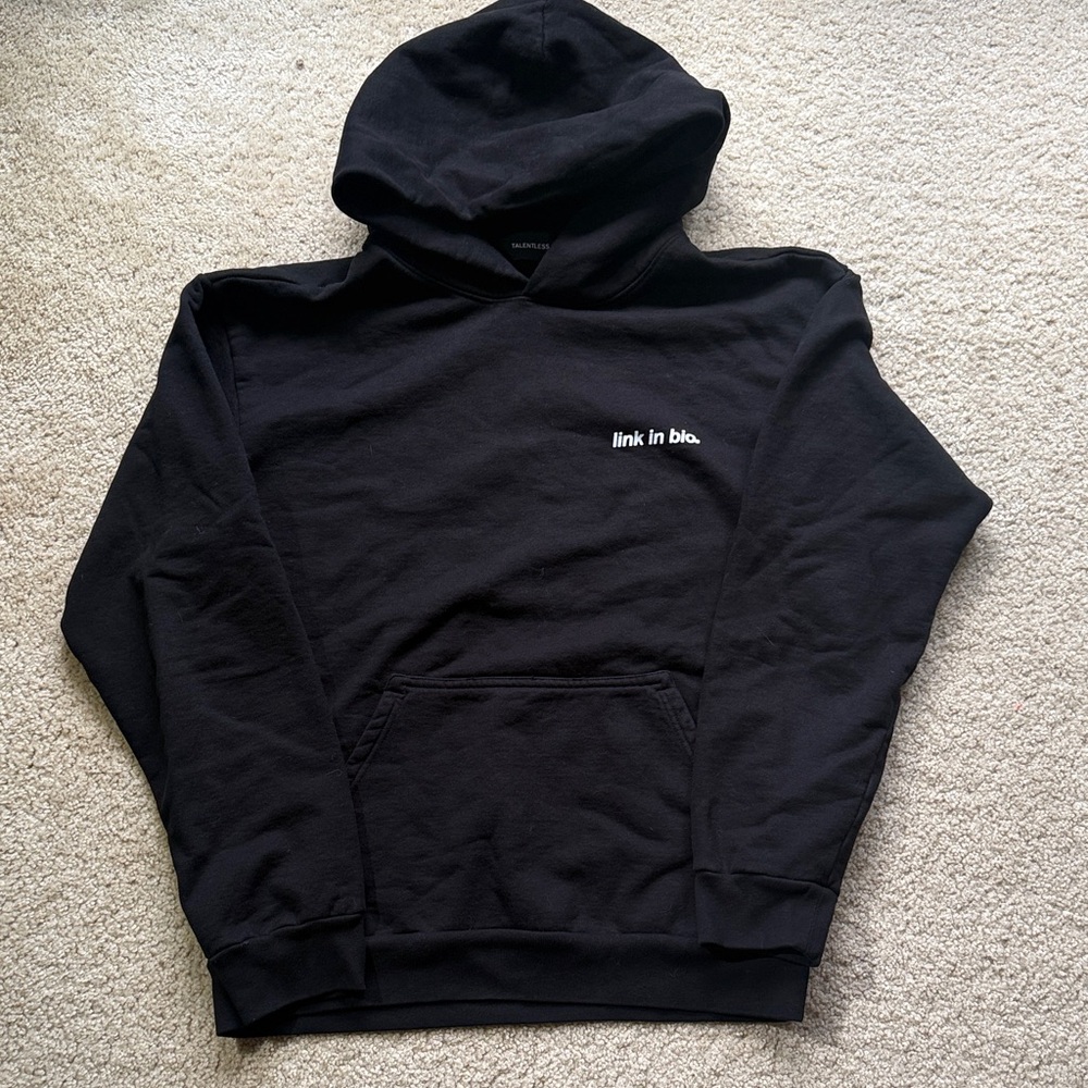 Talentless | Link in bio hoodie | Large